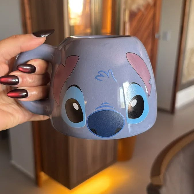 Caneca Stitch 3D 450ml Disney | Porta Objeto Decorativo Criativo e Colecionável