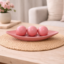Kit Decorativo Centro De Mesa Premium 3 Bolas Cerâmica Luxo