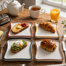 Prato em formato de Pão de Porcelana 18cm