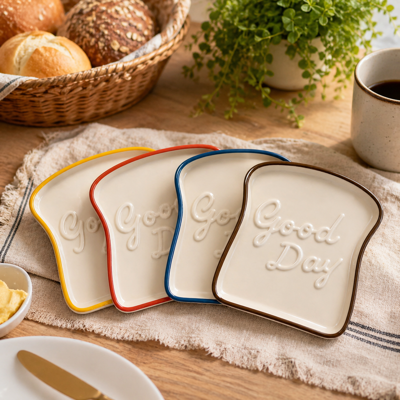 Prato em formato de Pão de Porcelana 18cm