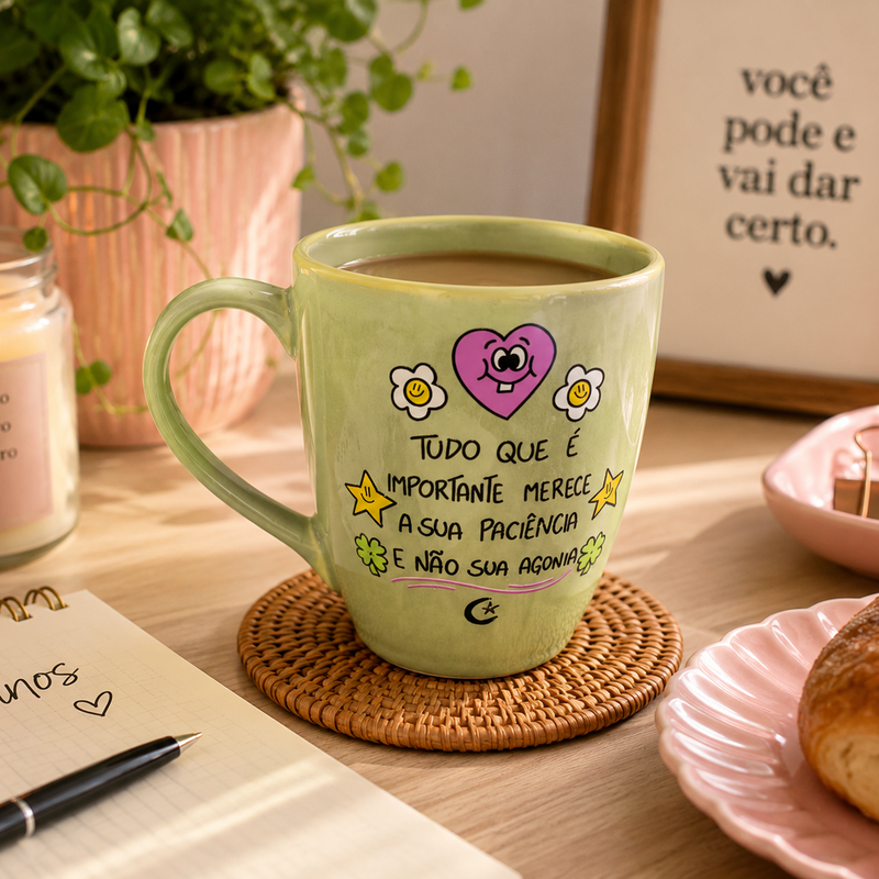 Caneca Paciência Verde - 280 ml