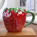 Caneca Morango 600ML de Cerâmica em Formato de Morango
