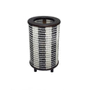 Abajur Luminária Cilindrico Cúpula Madeira E Fibra