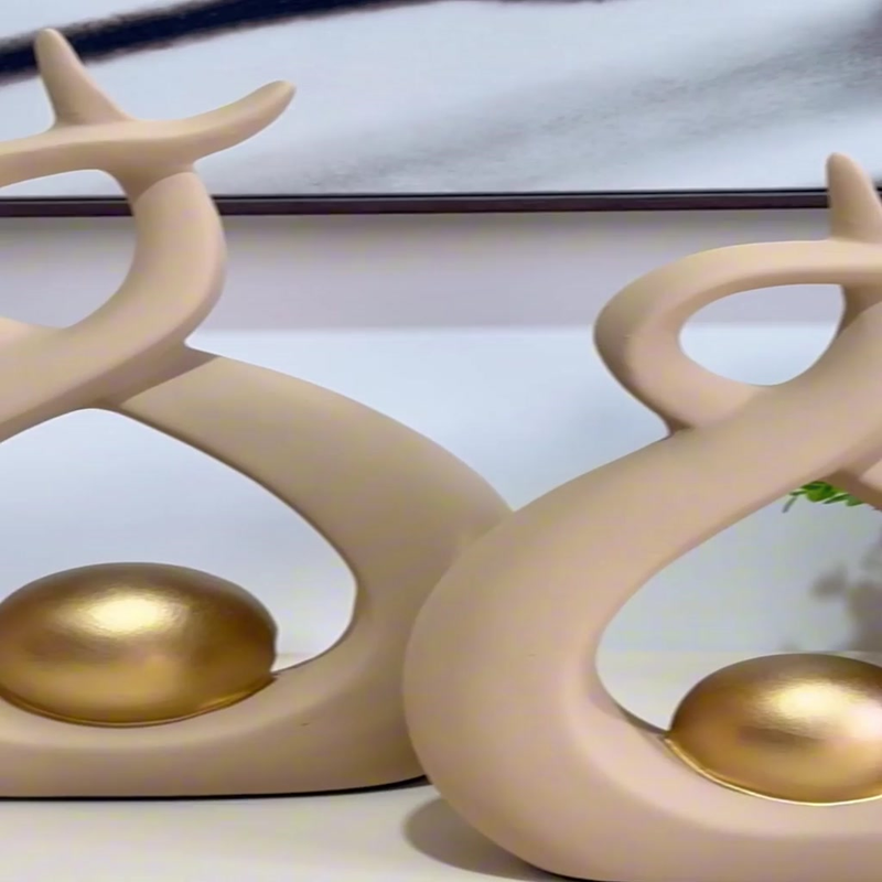 Enfeite Rack Sala Estante Aparador Mesa Decoração Casa Escritorio Recepção Clinica Cerâmica Fosco