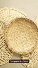 Decoração Parede Boho Composição Cestos de Palha