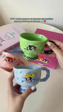 Caneca Meninas Super Poderosas criativa 3D Florzinha, Docinho e Lindinha