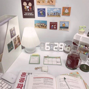  Relógio 3d Led De Parede Digital / Design Moderno Luz Noturna Decoração Relógios / Mesa De Desktop Decoração De Casa