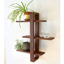 Rack Prateleira Suspensa Nicho C/5 Andar Madeira Maciça Para Plantas Sala, Quartos e Quintal