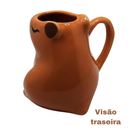Caneca 3D Capivara Bichinho Animal Exótico Bicho do Mato Cerâmica Brilhante Esmaltada Alto Relevo
