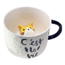 Caneca Cerâmica 3D com Gatinho dentro