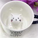 Caneca Cerâmica 3D com Gatinho dentro