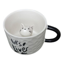 Caneca Cerâmica 3D com Gatinho dentro