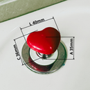 Kit 02 Botão Vermelho Descarga Caixa Acoplada Vaso Sanitário Pressão Tampa Decoração Formato Coração Autocolante Adesivo