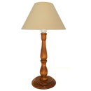 Abajur De Mesa Em Madeira Torneado Na Cor Imbuia Claro