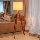 Abajur De Chão Tripé 1,50 Cm Completo Com Cúpula E Fiação Luminária De Piso Para Sala, Quarto