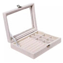 Porta-Joias Luxo com 1 Camada – Caixa Organizadora com Compartimentos para Anéis, Brincos e Colares