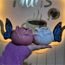 Caneca 3D Mini Borboleta Flor Louça Butterfly Fairytopia Cerâmica 90ml