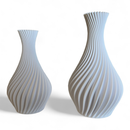 Kit com 2 Vasos Decorativos em Espiral – Design Contemporâneo e Cores Sofisticadas
