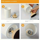 Lâmpada De Mesa De Madeira Moderna Alimentada Por USB Luz De Noite Para Iluminação Do Quarto abajur