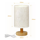 Lâmpada De Mesa De Madeira Moderna Alimentada Por USB Luz De Noite Para Iluminação Do Quarto abajur