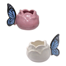Caneca 3D Mini Borboleta Flor Louça Butterfly Fairytopia Cerâmica 90ml