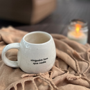 Caneca Cerâmica Oval com frase