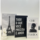 Conjunto de Caixa Livro Decorativa Organizadora Para Joias e Documentos 3pcs Papel