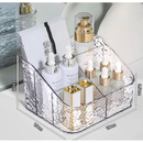 Kit Organizador de Maquiagem em Acrílico com Divisórias – Porta Cosméticos Transparente