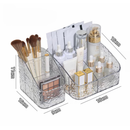 Kit Organizador de Maquiagem em Acrílico com Divisórias – Porta Cosméticos Transparente