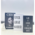 Conjunto de Caixa Livro Decorativa Organizadora Para Joias e Documentos 3pcs Papel