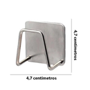 KIT 4 Gancho Suporte Porta Esponja Aço Inox Adesivo para Pia Parece Cozinha Premium