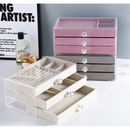 Porta-Joias em Acrílico Luxo com 3 Camadas – Caixa Organizadora com Compartimentos para Anéis, Brincos e Colares