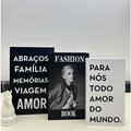Conjunto de Caixa Livro Decorativa Organizadora Para Joias e Documentos 3pcs Papel