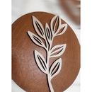 Trio Quadros Redondos Decorativos Moderno Decoração Mdf Flor Folhagem