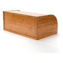 Porta Pão Bambu Com Tampa Retrátil 40X27X16CM Perfeita Para Armazenar Pães Bolachas Resistente