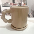 Caneca Pearl + Porta Copos flor Várias cores