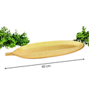 Centro de Mesa Decorativo Folha Dourada 41cm MDF – Enfeite Elegante para Sala, Cozinha e Fruteira