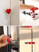 Kit Botão Descarga Vaso Coração Decoração Banheiro Enfeites Caixa Acoplada Sanitário Unha Longa