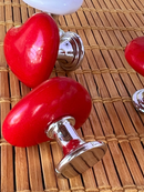 Kit Botão Descarga Vaso Coração Decoração Banheiro Enfeites Caixa Acoplada Sanitário Unha Longa