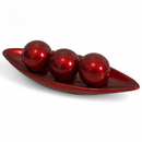 Kit Decorativo Centro De Mesa Premium 3 Bolas Cerâmica Luxo