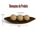 Kit Decorativo Centro De Mesa Premium 3 Bolas Cerâmica Luxo