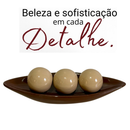 Kit Decorativo Centro De Mesa Premium 3 Bolas Cerâmica Luxo