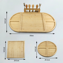 Lumai Petisqueira Magnética Tábua Para Queijos Frios e Aperitivos de Mesa Modular com Facas e Garfos