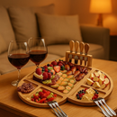 Lumai Petisqueira Magnética Tábua Para Queijos Frios e Aperitivos de Mesa Modular com Facas e Garfos
