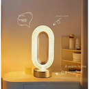 Luminária Abajur de Mesa Lâmpada Quarto Luxuosa Recarregavel Acrílico 3 Tons de Led