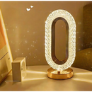 Luminária Abajur de Mesa Lâmpada Quarto Luxuosa Recarregavel Acrílico 3 Tons de Led