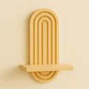 Prateleira Decorativa Suspensa de Parede em Madeira Pinus com Design Moderno para Plantas e Objetos