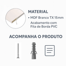 Porta Chaves Organizador com Prateleira decorativa – Design Moderno em MDF Branco Jequitibá