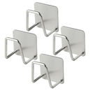 Kit com 4 Ganchos Porta Esponja de Pia em Aço Inox – Fixação Adesiva