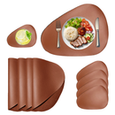 Kit Jogo Americano para Mesa Couro porta copos souplast Restaurante